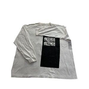 Some Ware  Long Sleeve T-Shirt in White Black